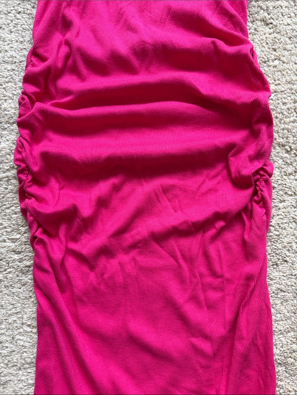Michael Stars One-Shoulder Ruched Maxi Dress in Fuchsia - Picture 4 of 6